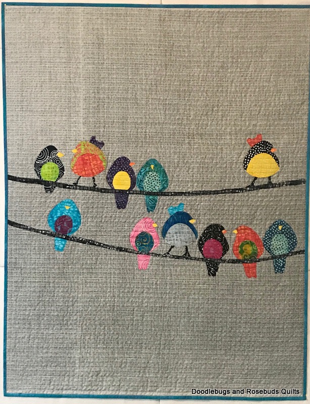 Birds On A Wire Handmade Throw / Lap Quilt glwec.in