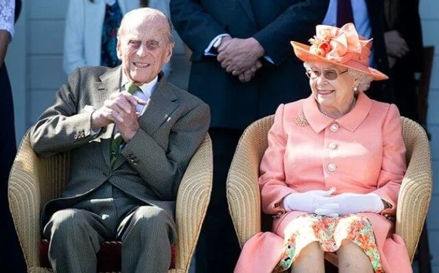 Queen Elizabeth II at Windsor Castle. Queen Elizabeth and Prince Philip