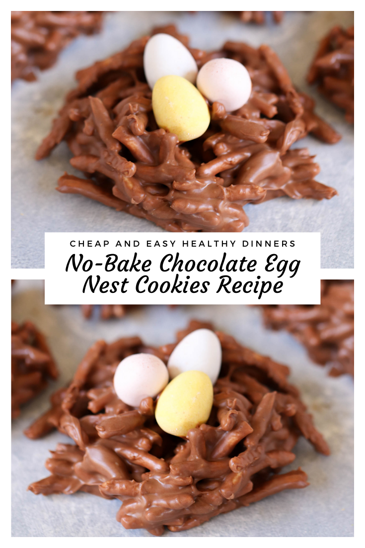 NoBake Chocolate Egg Nest Cookies Recipe