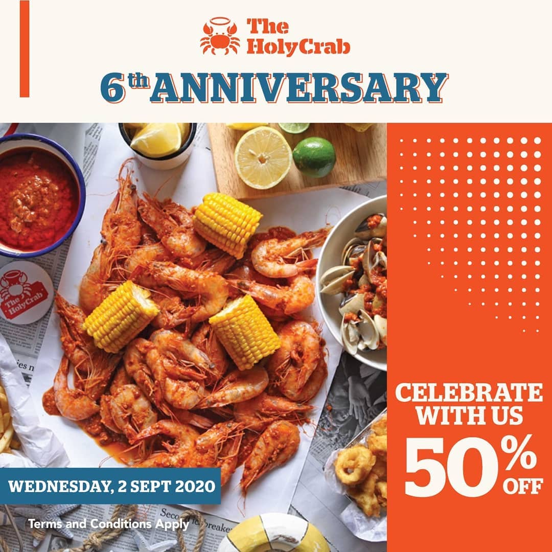 Promo The Holy Crab 6th Anniversary Discount 50 Off For All Items