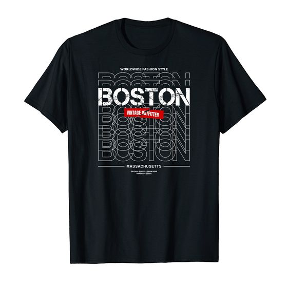 ÁO THUN COTTON UNISEX IN HÌNH BOSTON 13200