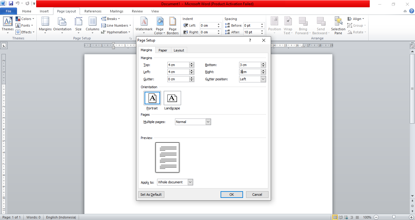 Cara Mengatur Margin Makalah di Ms Word 2010 DediBlog