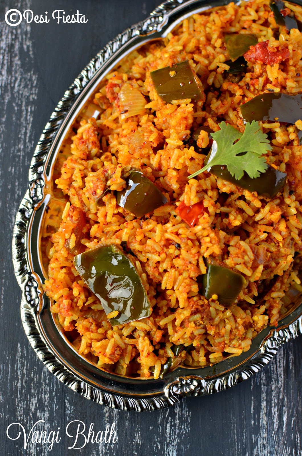 Vangi Bhath Recipe Kathikai Sadam Desi Fiesta