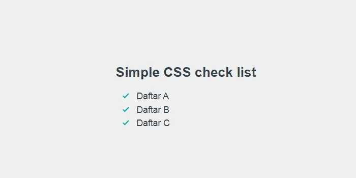 Memasang Checklist Artikel Blog Dengan CSS
