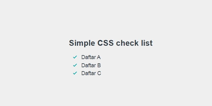Memasang Check List Style Artikel Blog Dengan CSS