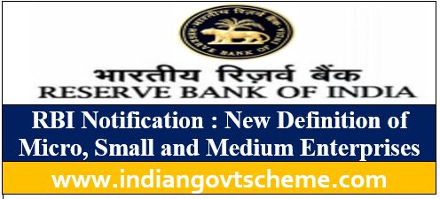 New Definition of Micro, Small and Medium Enterprises