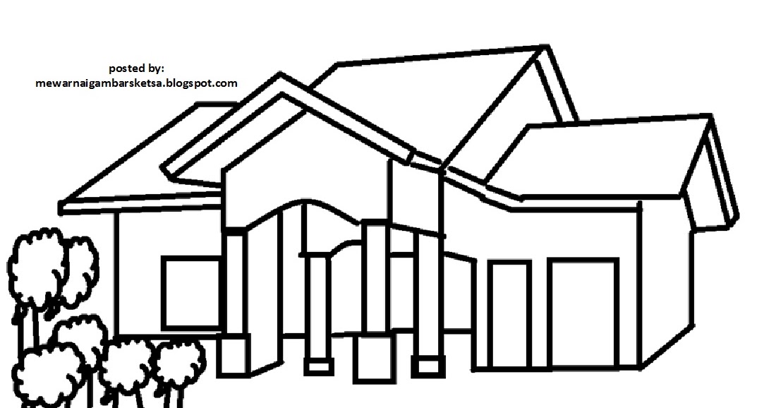 Mewarnai Gambar Mewarnai Gambar Sketsa Rumah 7 jpg (1100x578)