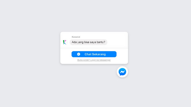 Cara Membuat Tombol Facebook Messenger di Blog - Kored ID