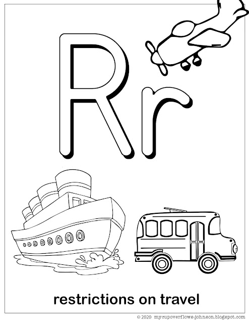 restrictions on travel alphabet coloring page