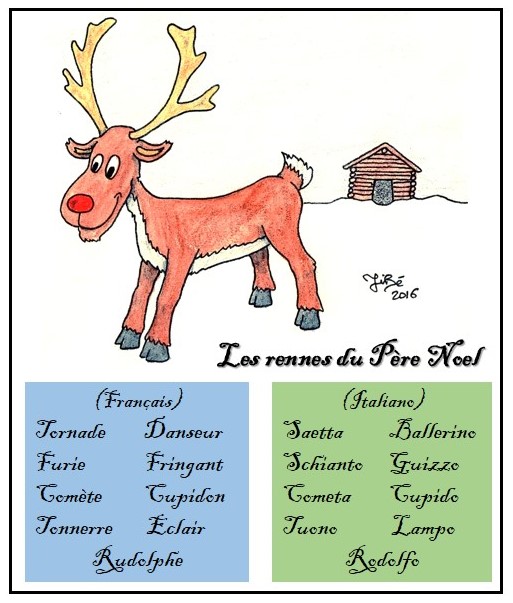 COMITE DE JUMELAGE DOLOMIEU / AGORDO LES RENNES DU PERE NOEL / LE RENNE DI BABBO NATALE
