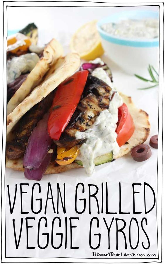 Vegan Grilled Veggie Gyros Quick and Easy Recipes