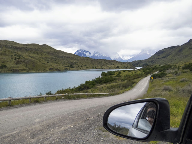 The unpaved gravel road through Torres del Paine National Park on a self-drive day trip from Puerto Natales