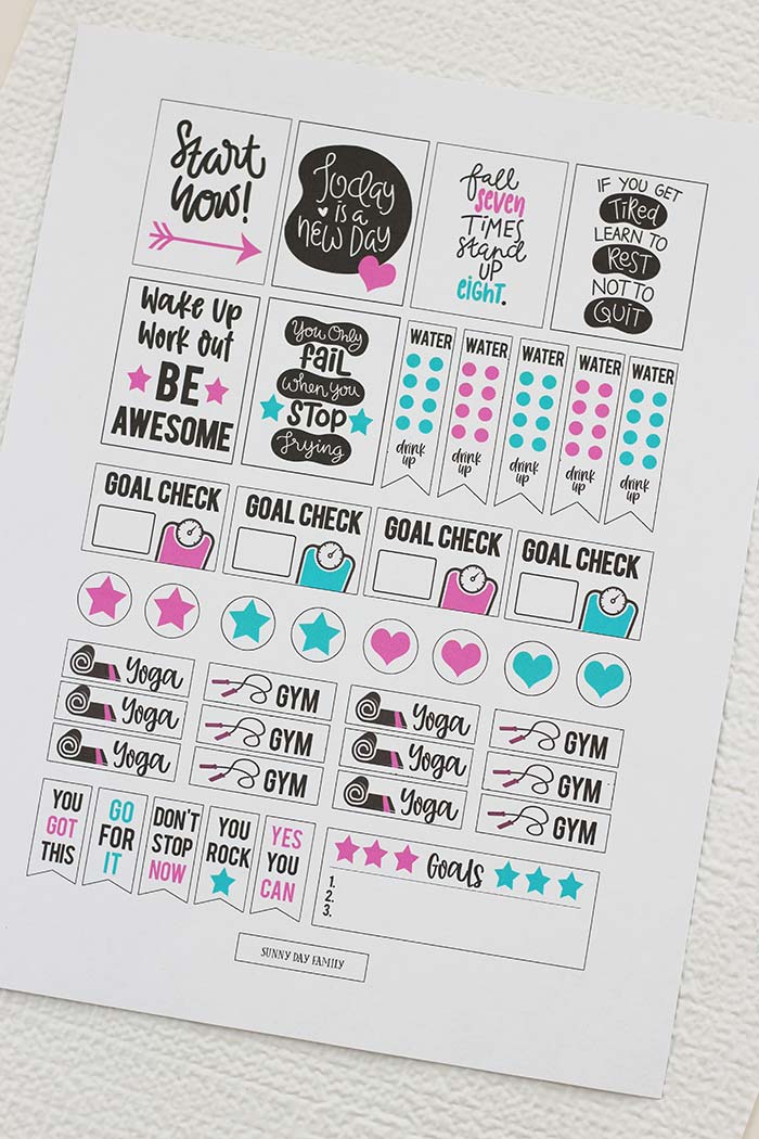 Rock Your Goals With A FREE Fitness Planner Stickers Printable Sunny Rock Your Goals With A FREE Fitness Planner Stickers Printable Sunny