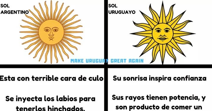 Heráldica en la Argentina: Sol argentino, Sol uruguayo