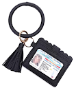 Beurlike Keychain Bracelet with ID Wallet/Credit Card Holder for Women