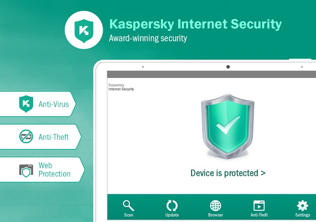 تحميل تطبيق مكافح الفيروسات Kaspersky Internet Security للأندرويد + مفتاح اشتراك مجاناً