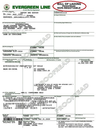 Apa Yang Dimaksud Dengan Bill Of Lading Indonesia Undername Import