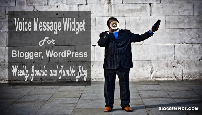 voice message widget for blogger