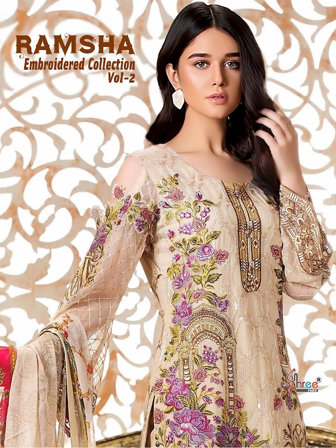 Shree Fab Ramsha vol 2 Embroidered Collection Pakistani Suits