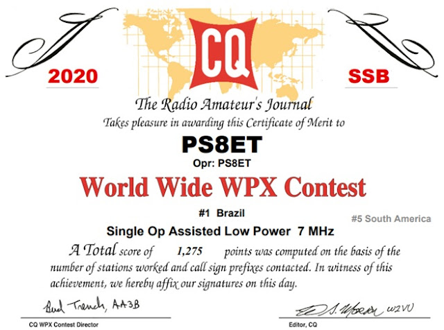 CQWPXSSB - 2020 1º Lugar 40m Low