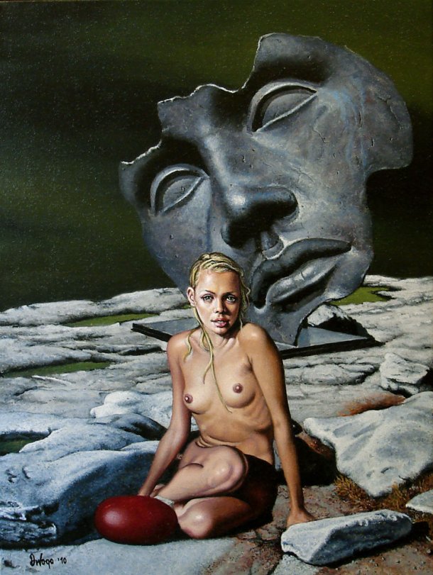 Dragan Ilic Di Vogo arte pinturas realismo fantástico surreais mulheres sensuais provocantes nudez peitos corpo deusas musas