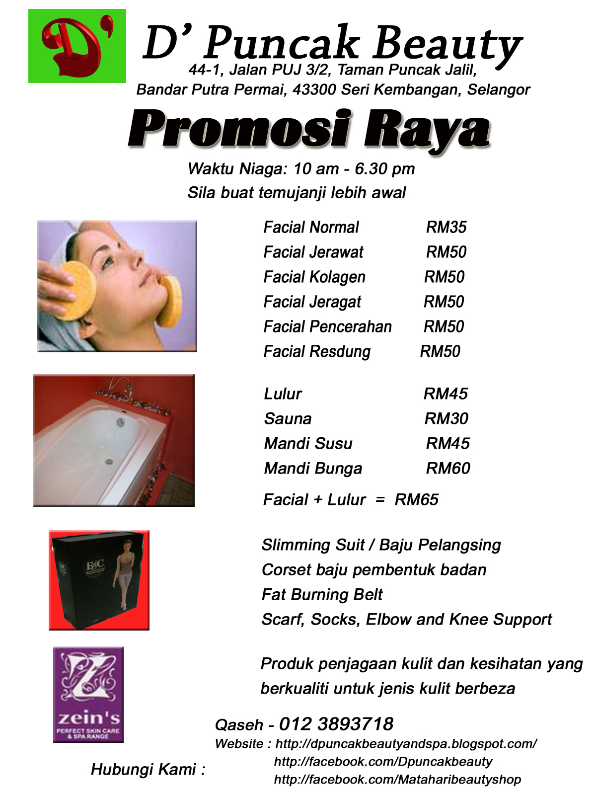 D' Puncak Beauty and Spa: promosi raya