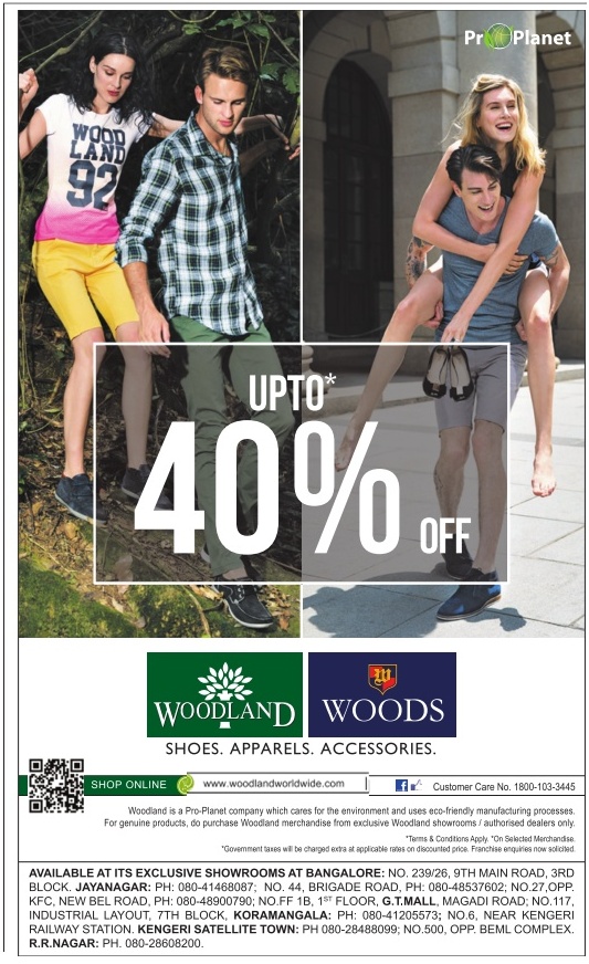 Woodland Shoes, Apparels, Accessories up to 40 off and June 2017