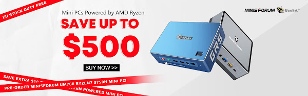 Promoção Mini PCs com AMD Rizen na Geekbuying