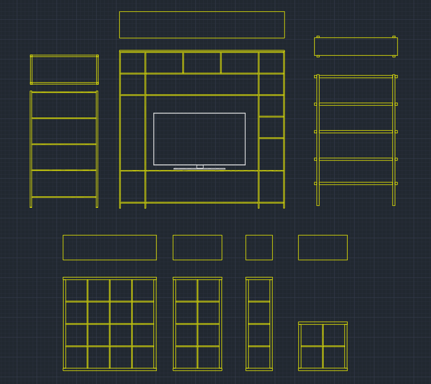 CAD Block shelves Aoo3D