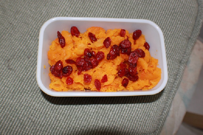 sweet potatoes with craisins in it