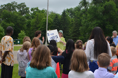 Jeannie talking to the kids (photo property of Trisha)