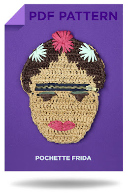 tuto sac pochette Frida Khalo au crochet