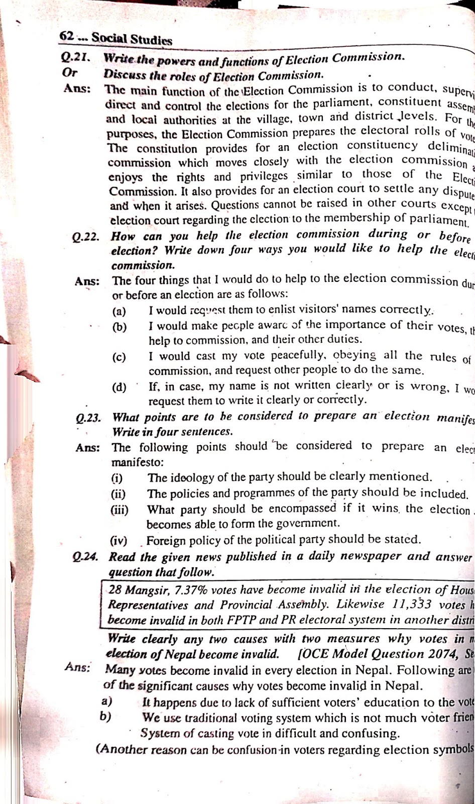 Social class 10 Haamro Notes