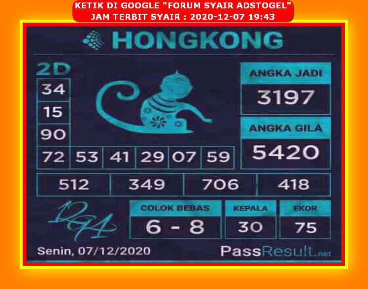 1 New Message Kode Syair Hongkong 7 Desember 2020 Forum Syair Togel Hongkong Singapura Sydney