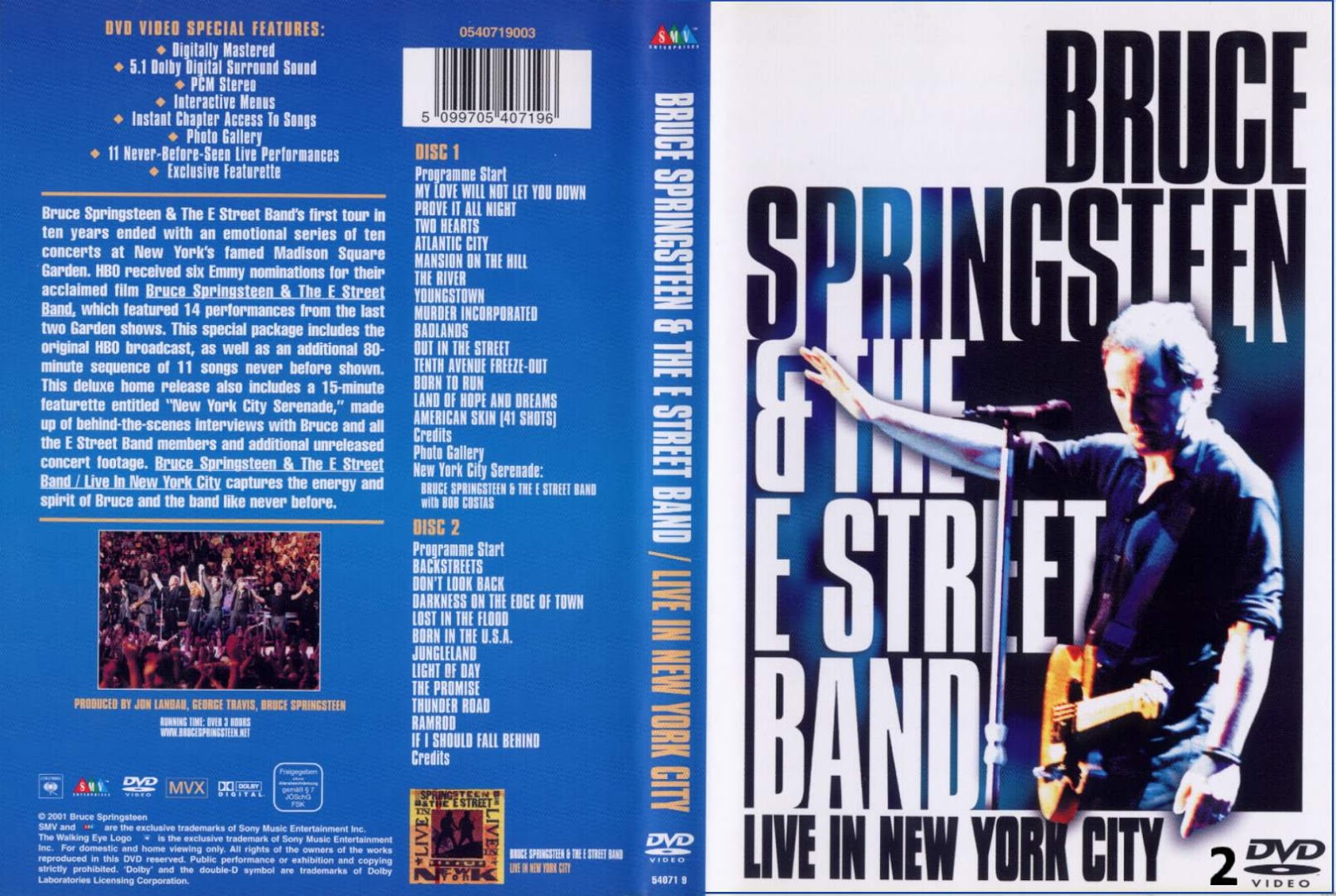 Image result for bruce springsteen nyc dvd"