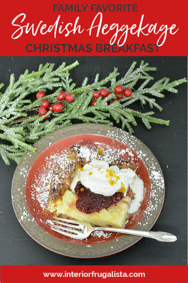 This family favorite Swedish Aeggekage Breakfast recipe with bacon serves twelve guests making it perfect for a holiday brunch or Christmas morning. #holidayrecipes #christmasmorningrecipes #brunchrecipes