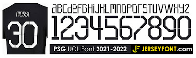 PSG UCL Font 20212022