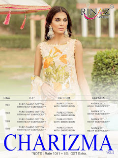Rinaz Fashion Charizma Vol 2 Pakistani Suits Collection