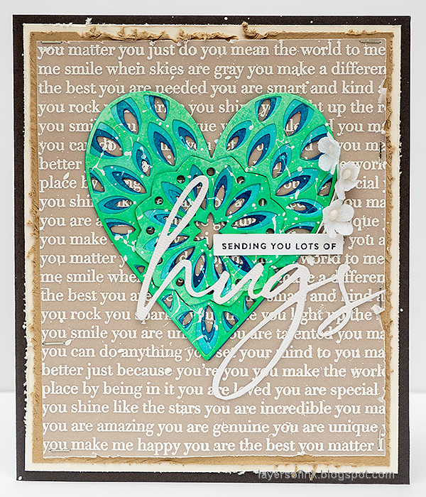 Layers of ink - Kaleidoscope Heart Card by Anna-Karin Evaldsson.