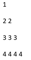 26.WAP to display following pattern