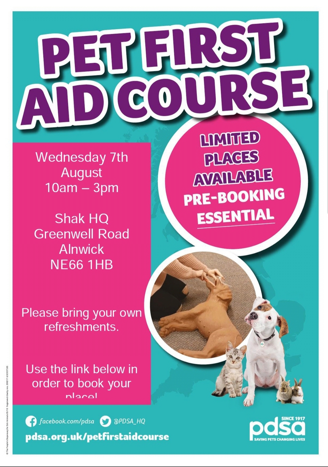 "It's A Dog's Life"..... SHAK (Safe Homes And Kindness) Pet First Aid