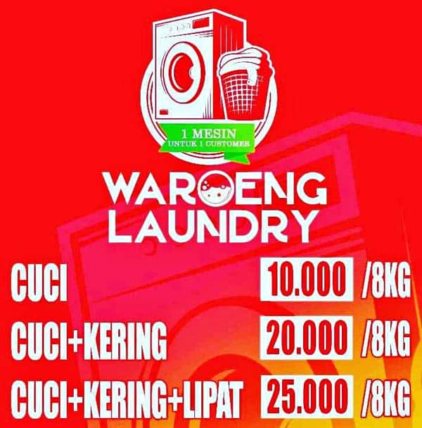 contoh desain spanduk laundry desain banner usaha laundry