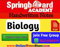 Biology Notes PDF by Springboard Academy