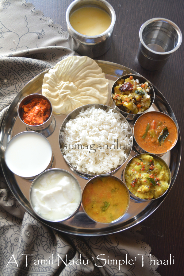 Veggie Platter A 'Simple' Tamil Nadu Thaali