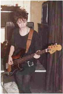Sharon - bass player with 80s Hull goth/punk band Les Zeiga Fleurs