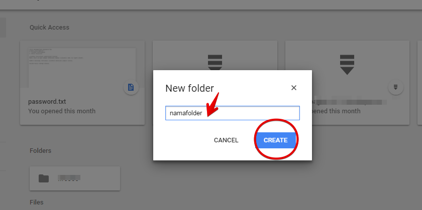 Membuat folder baru di google drive Membuat folder baru di google drive