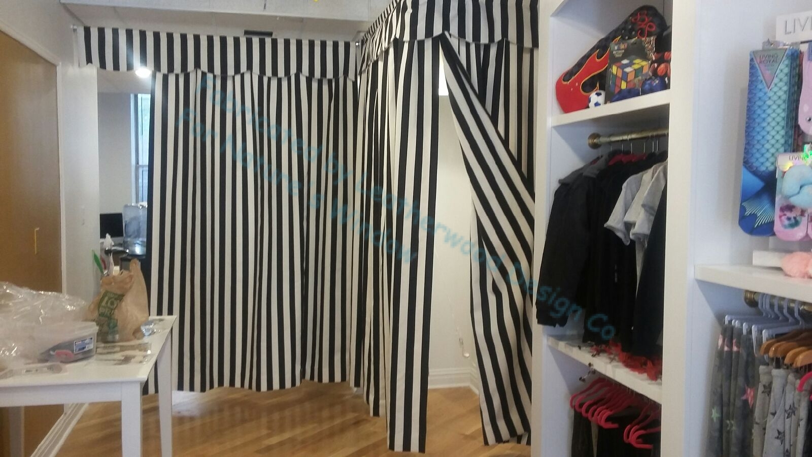 Leatherwood Design Co Dressing Room Curtain With Attached Valance