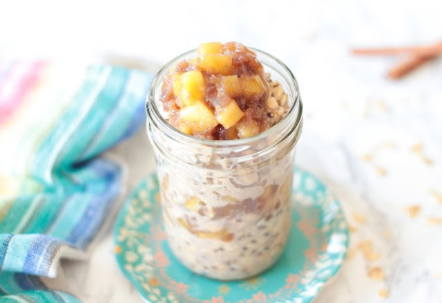 Apple Cinnamon Overnight Oats #healthy #breakfast