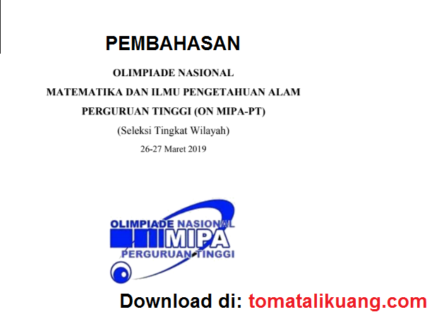 Pembahasan On Mipa Pt Matematika 2019 Tingkat Regional Wilayah