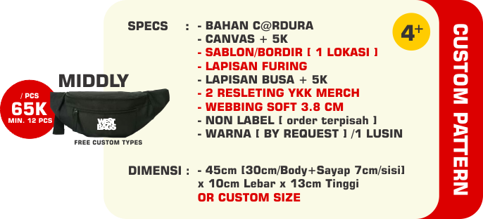 Harga Bikin Waistbag Custom Jogja Yogyakarta